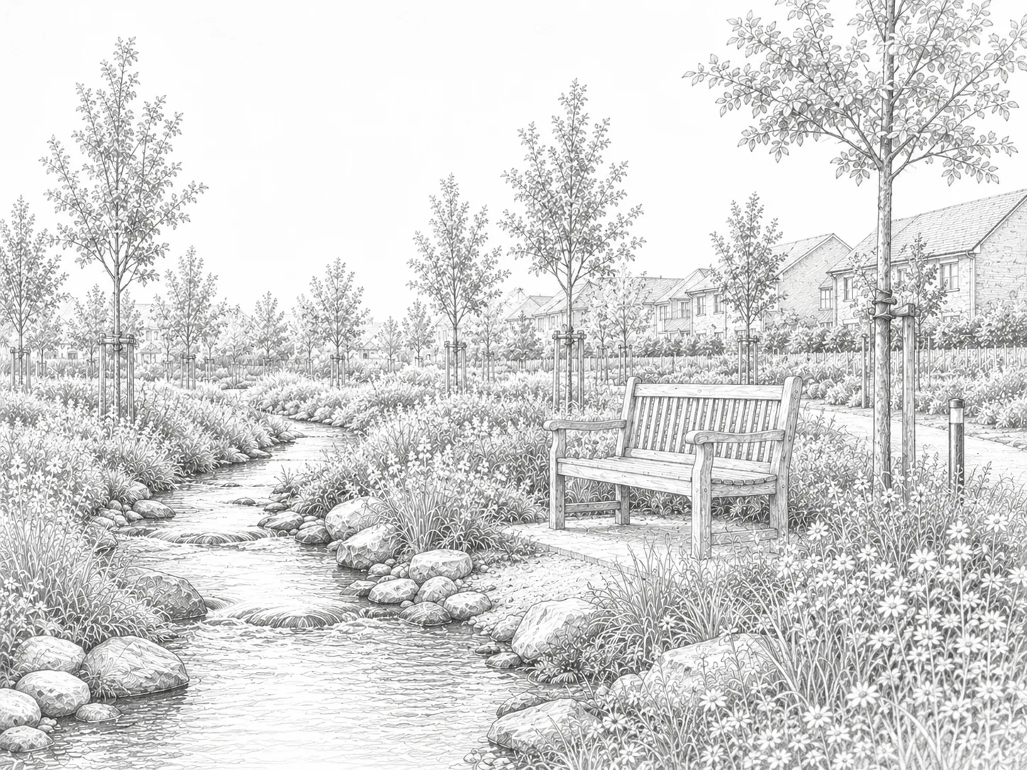 Stream and seating